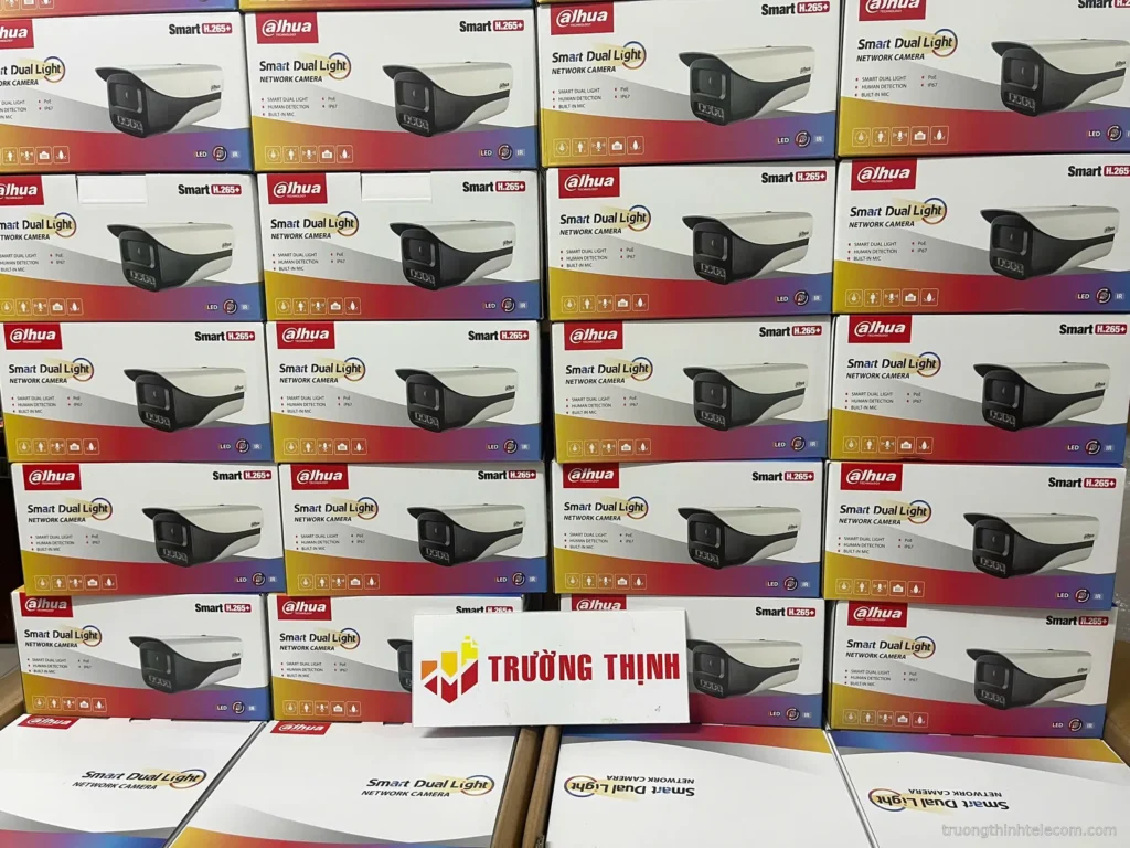 Camera Dahua Smart Dual Light thân trụ – ảnh thực tế tại Trường Thịnh Telecom
