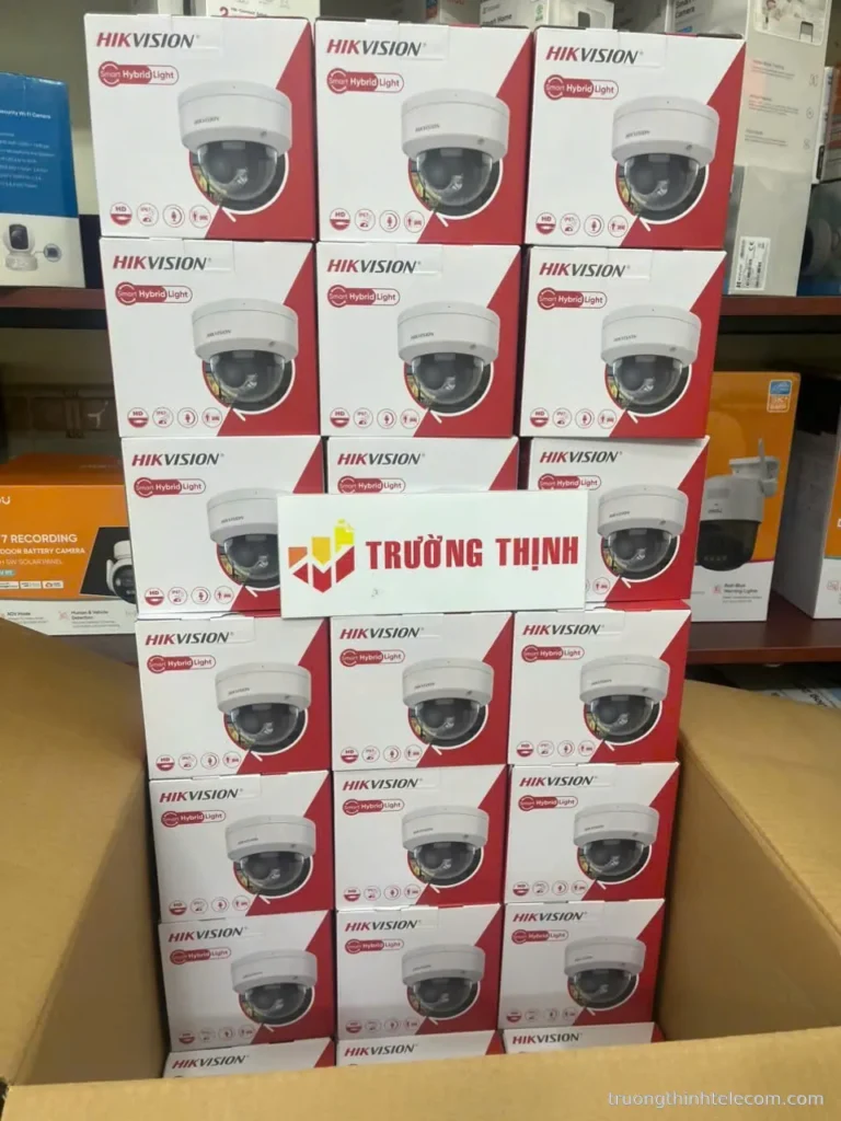 Hikvision camera dome Smart Hybrid Light – ảnh thực tế tại Trường Thịnh Telecom