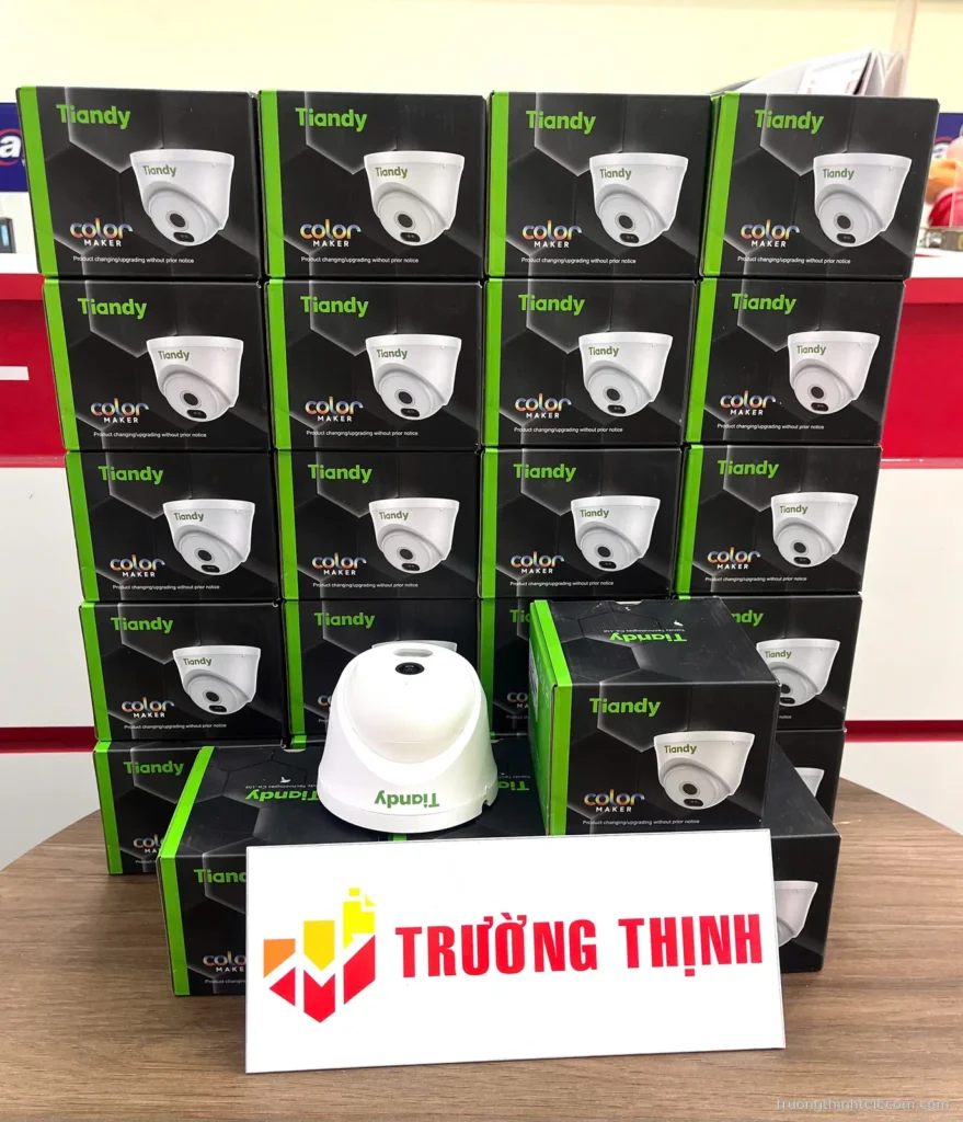 Tiandy camera dome Color Maker – ảnh thực tế tại Trường Thịnh Telecom