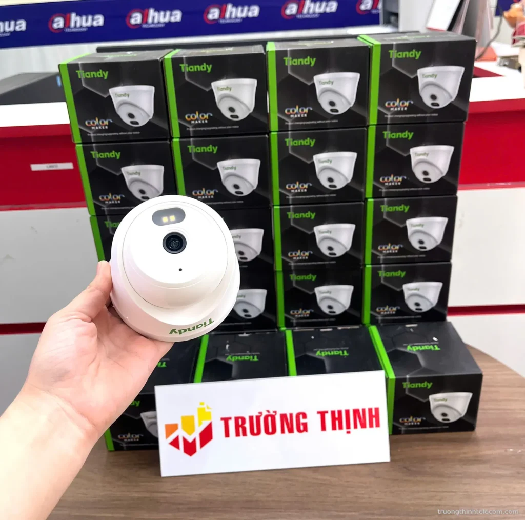 Tiandy camera dome Color Maker – ảnh thực tế tại Trường Thịnh Telecom