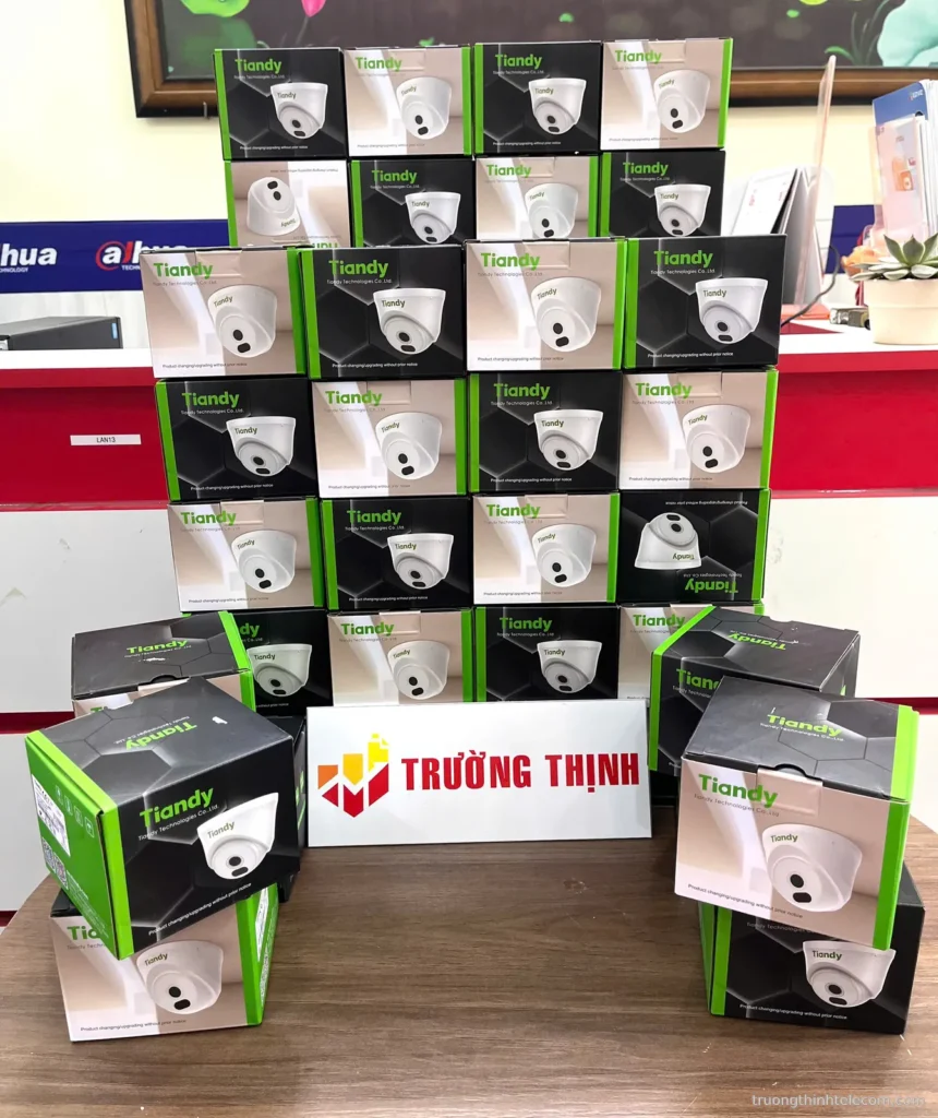 Tiandy camera dome Color Maker – ảnh thực tế tại Trường Thịnh Telecom