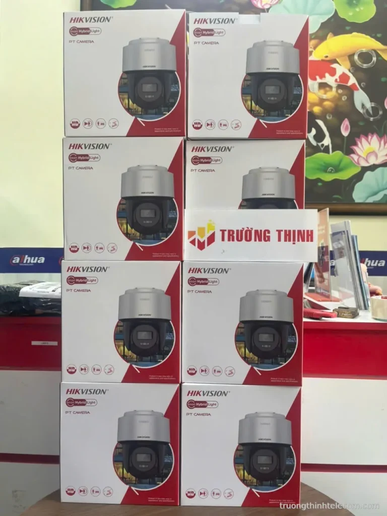 Hikvision camera PT quay quét Smart Hybrid Light – ảnh thực tế tại Trường Thịnh Telecom