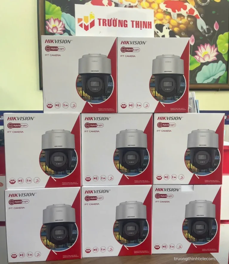 Hikvision camera PT quay quét Smart Hybrid Light – ảnh thực tế tại Trường Thịnh Telecom