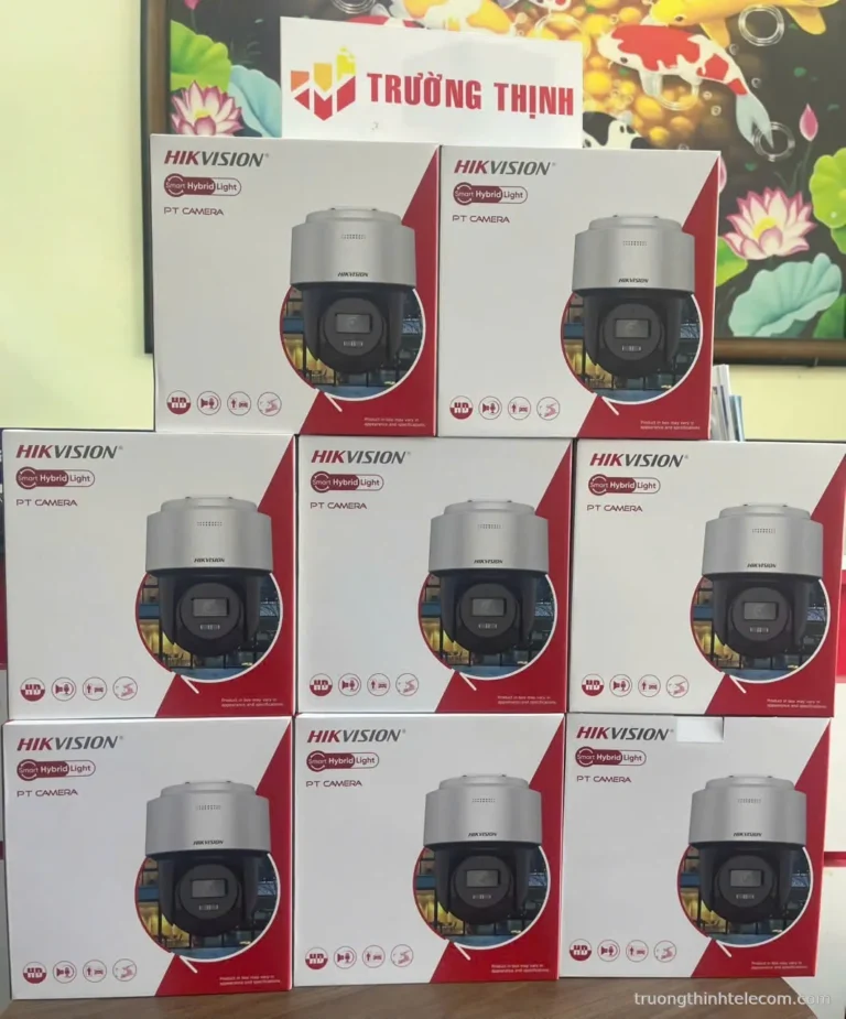 Hikvision camera PT quay quét Smart Hybrid Light – ảnh thực tế tại Trường Thịnh Telecom