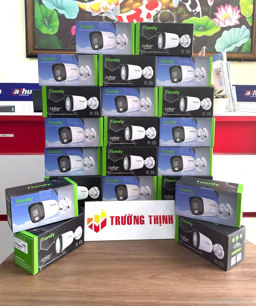 Tiandy camera thân Color Maker – ảnh thực tế tại Trường Thịnh Telecom