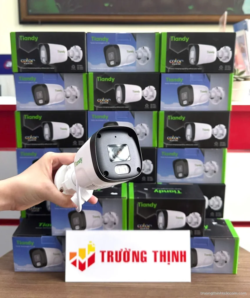 Tiandy camera thân Color Maker – ảnh thực tế tại Trường Thịnh Telecom