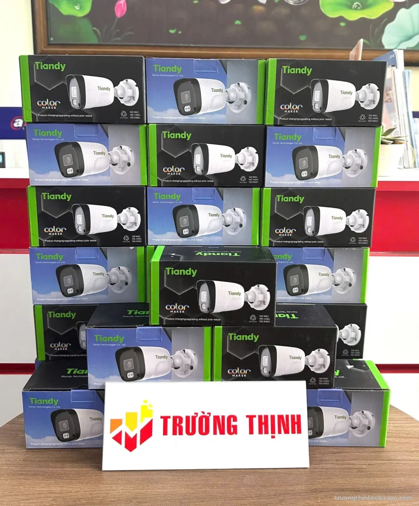 Tiandy camera thân Color Maker – ảnh thực tế tại Trường Thịnh Telecom