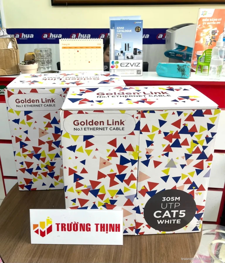 Cáp mạng Golden Link UTP Cat5 305m trắng – ảnh thực tế tại Trường Thịnh Telecom