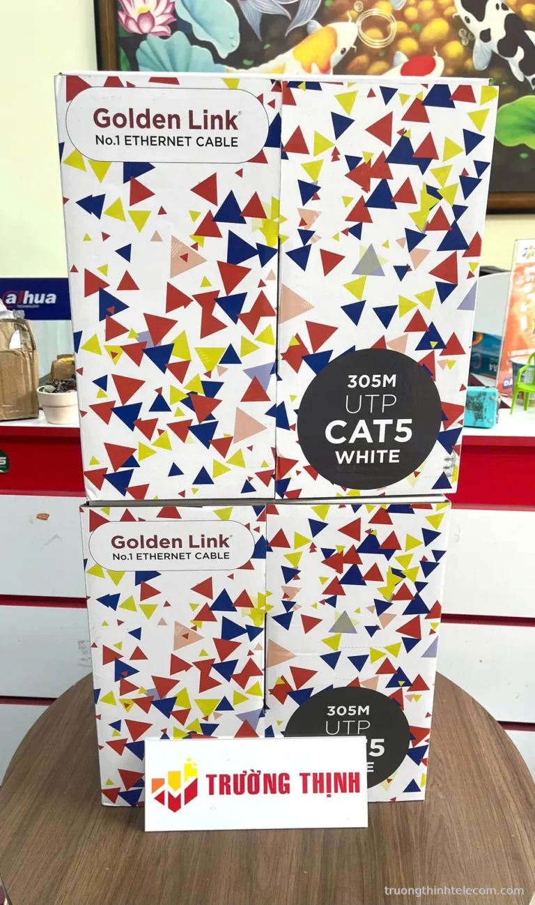 Cáp mạng Golden Link UTP Cat5 305m trắng – ảnh thực tế tại Trường Thịnh Telecom
