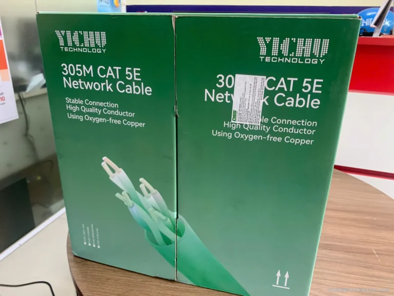 Yichu cáp mạng Cat5E 305m lõi đồng – ảnh thực tế tại Trường Thịnh Telecom