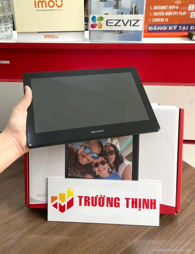 Chuông cửa có hình Hikvision – ảnh thực tế tại Trường Thịnh Telecom