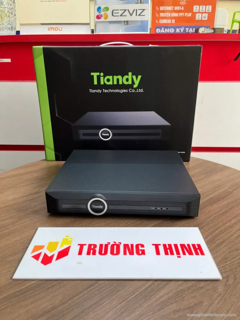 Đầu ghi hình IP Tiandy NVR – ảnh thực tế tại Trường Thịnh Telecom