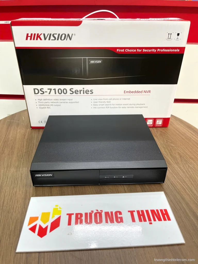 Hikvision đầu ghi hình IP NVR DS-7100 Series – ảnh thực tế tại Trường Thịnh Telecom