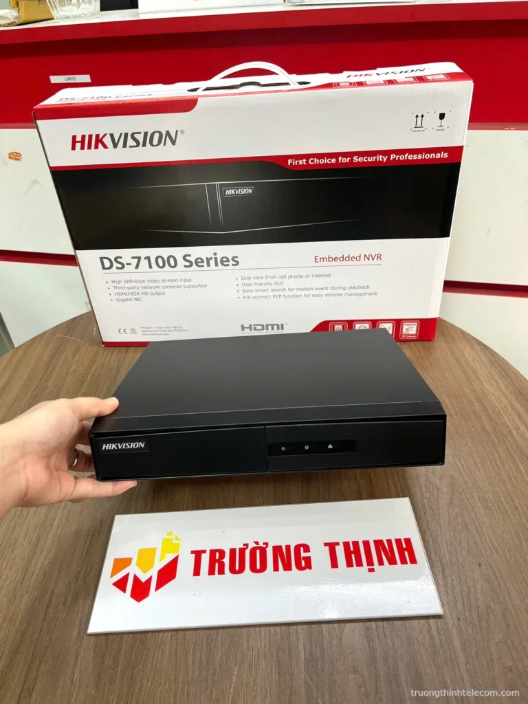 Hikvision đầu ghi hình IP NVR DS-7100 Series – ảnh thực tế tại Trường Thịnh Telecom