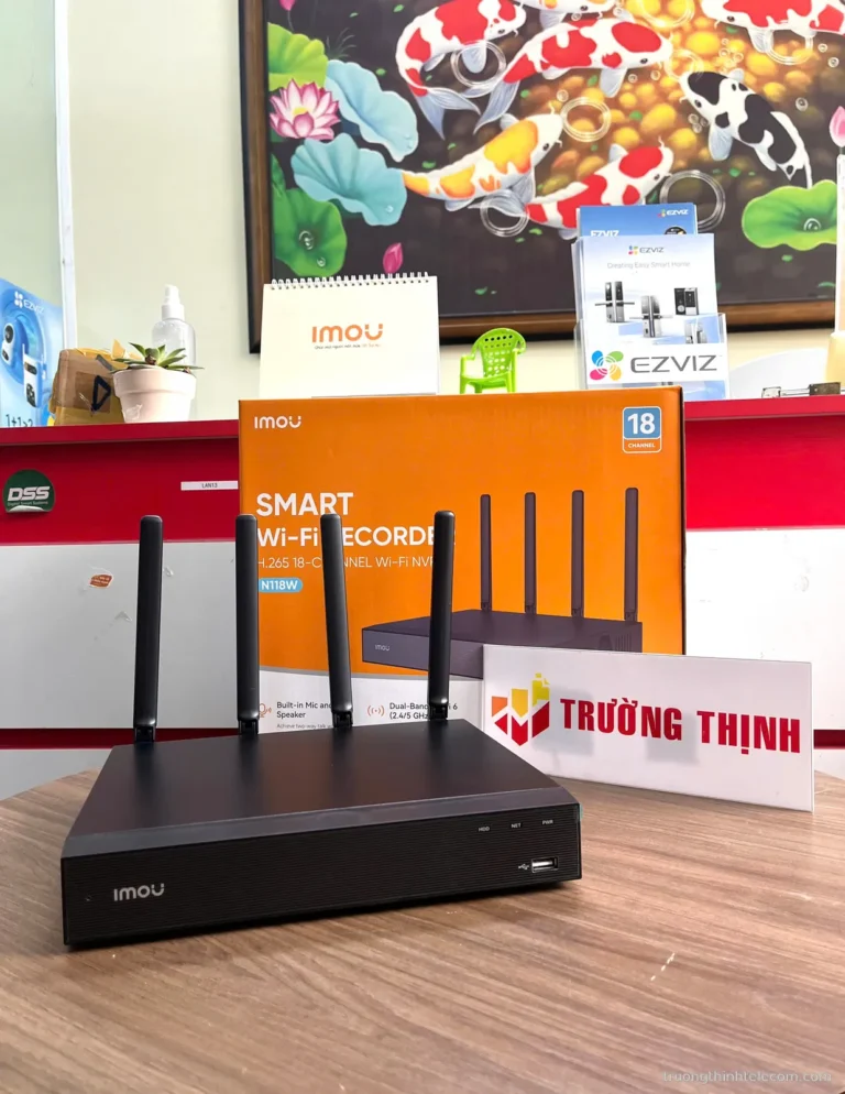 Đầu ghi Wi-Fi Imou N118W 18 kênh – ảnh thực tế tại Trường Thịnh Telecom