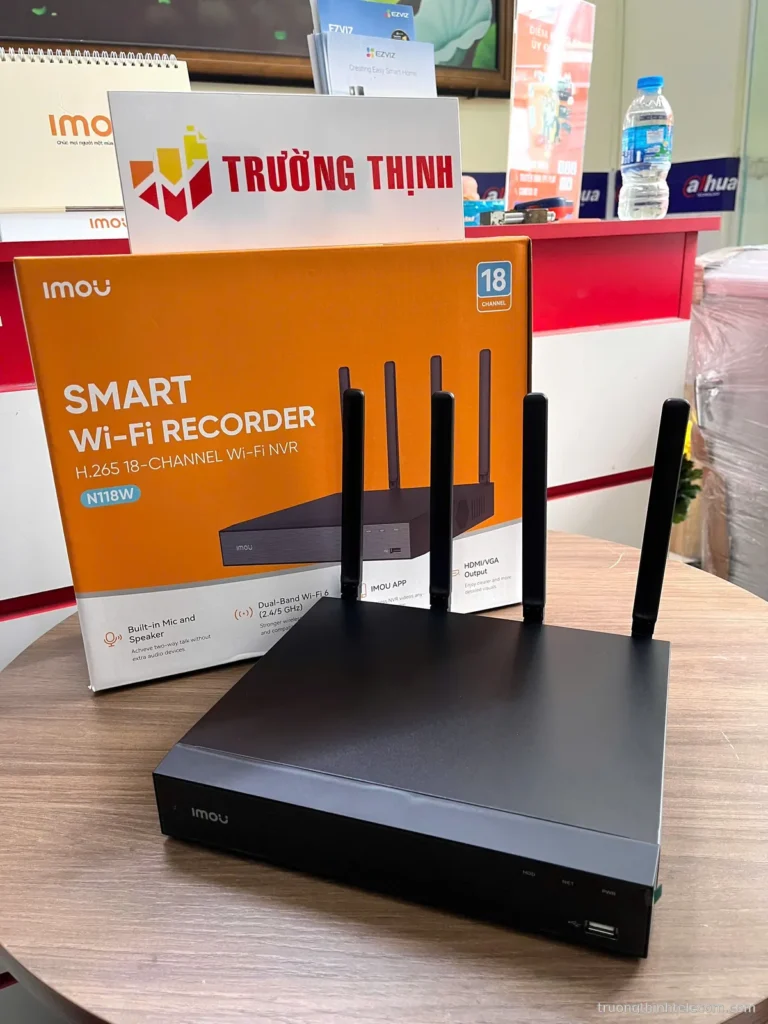 Đầu ghi Wi-Fi Imou N118W 18 kênh – ảnh thực tế tại Trường Thịnh Telecom
