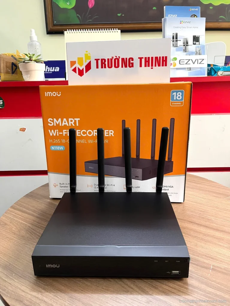 Đầu ghi Wi-Fi Imou N118W 18 kênh – ảnh thực tế tại Trường Thịnh Telecom