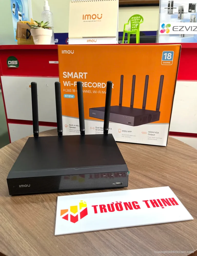 Đầu ghi Wi-Fi Imou N118W 18 kênh – ảnh thực tế tại Trường Thịnh Telecom