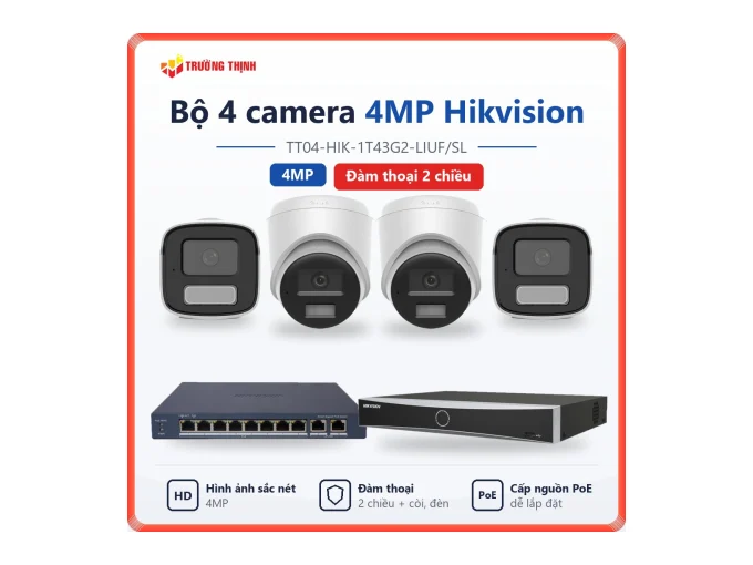 Trọn bộ 4 camera