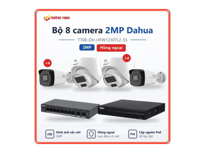 Trọn bộ 8 camera