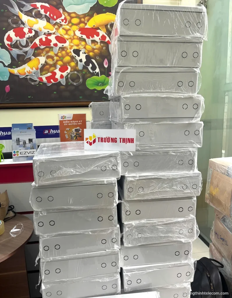 Tủ rack treo tường – ảnh thực tế tại Trường Thịnh Telecom