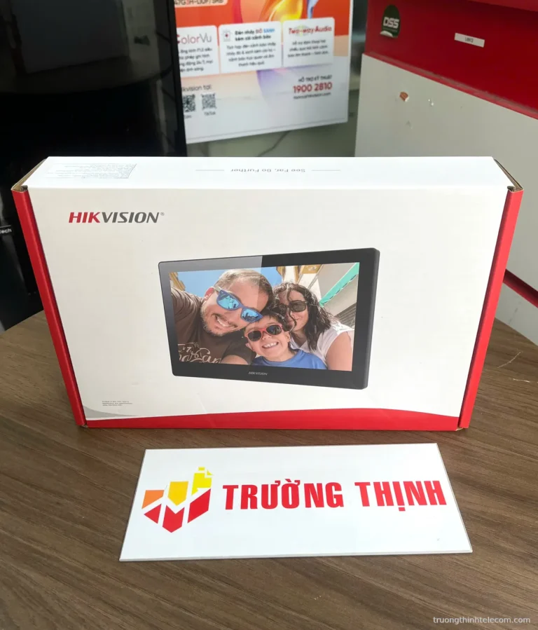 Màn hình chuông cửa Hikvision cảm ứng – ảnh thực tế tại Trường Thịnh Telecom