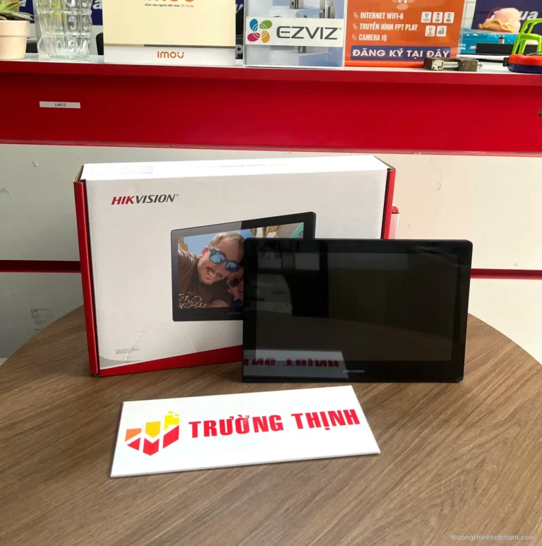Màn hình chuông cửa Hikvision cảm ứng – ảnh thực tế tại Trường Thịnh Telecom