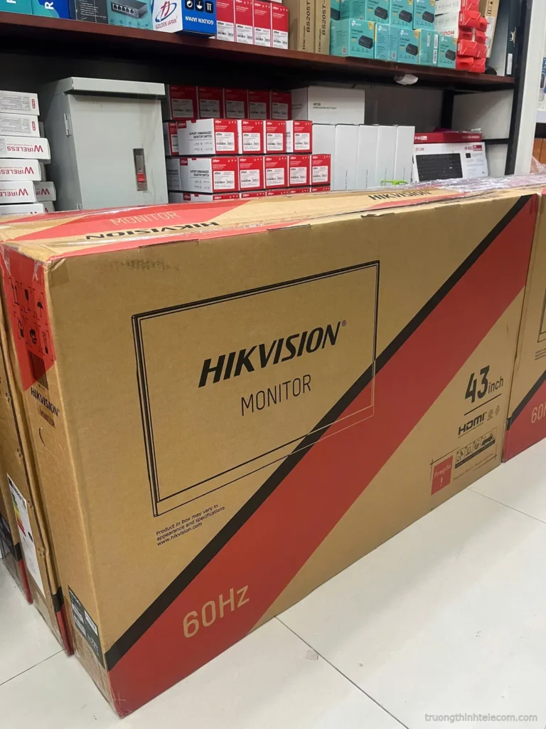 Hikvision màn hình giám sát 43 inch 60Hz – ảnh thực tế tại Trường Thịnh Telecom