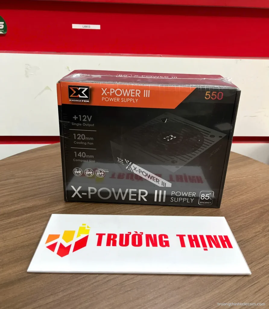 Nguồn máy tính Xigmatek X-Power III 500 (230V, 450W, 80Plus) – ảnh thực tế tại Trường Thịnh Telecom