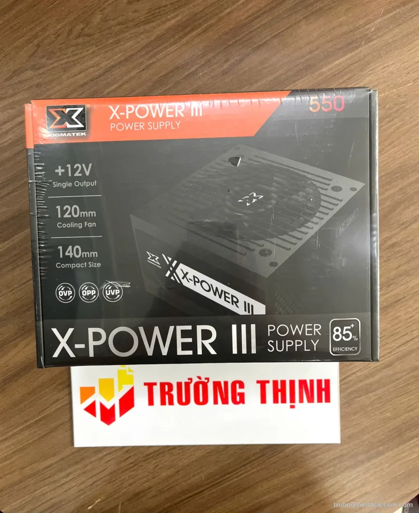Nguồn máy tính Xigmatek X-Power III 500 (230V, 450W, 80Plus) – ảnh thực tế tại Trường Thịnh Telecom