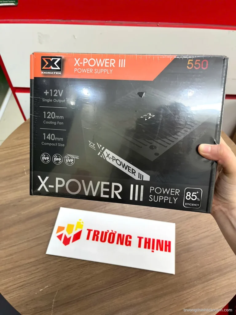 Nguồn máy tính Xigmatek X-Power III 500 (230V, 450W, 80Plus) – ảnh thực tế tại Trường Thịnh Telecom