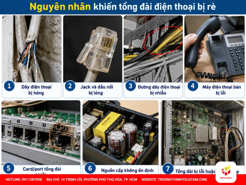 Nguyên nhân khiến tổng đài điện thoại bị rè
