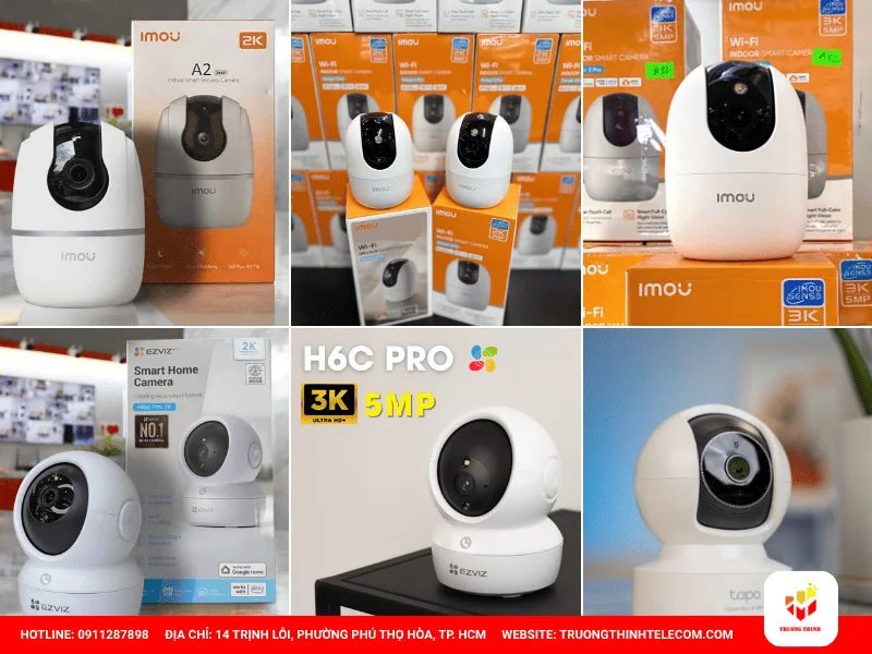 Nhóm 1: Camera 360 độ trong nhà tiêu chuẩn & nâng cấp (Gia đình, cửa hàng)