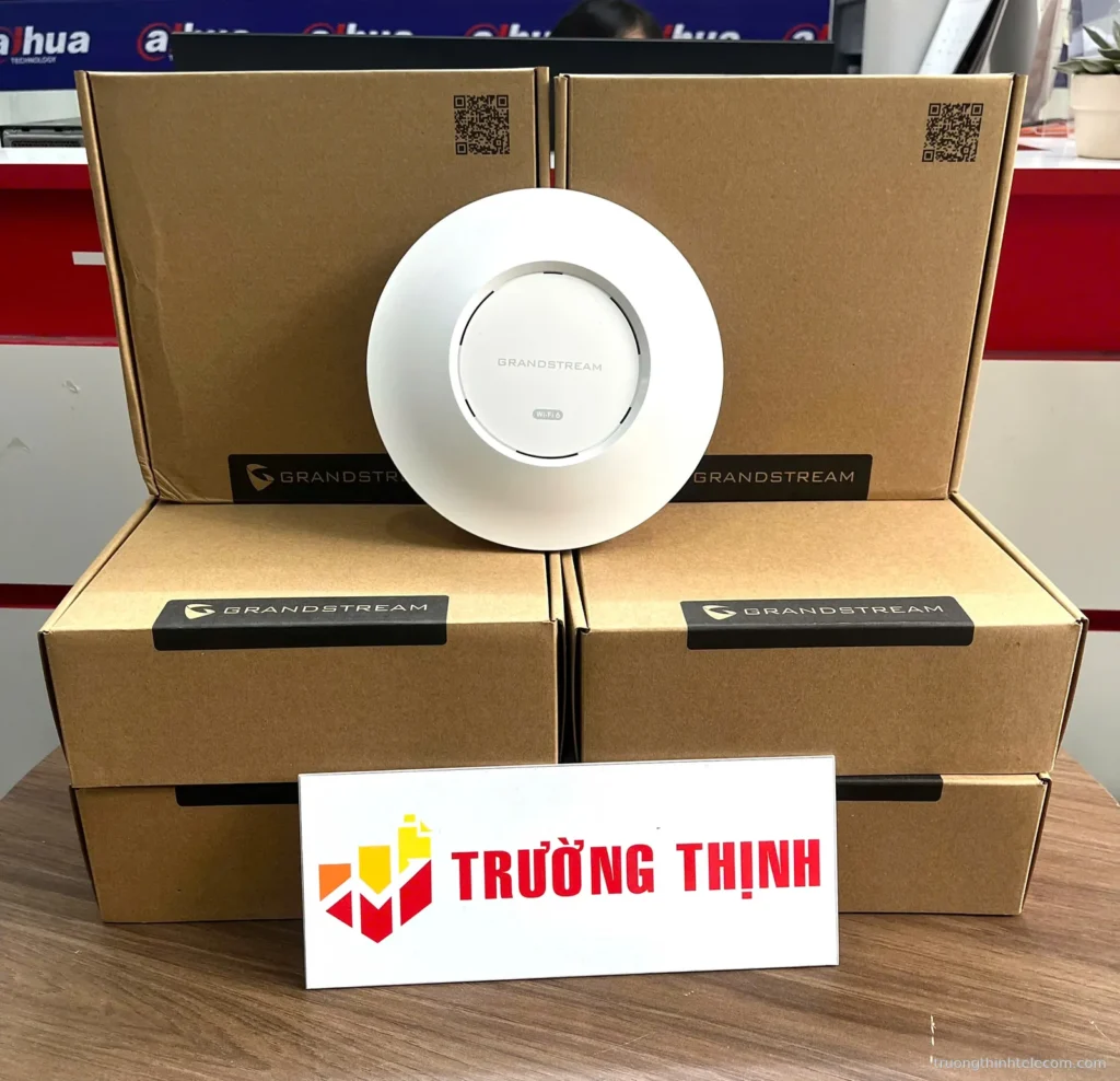 Bộ phát Wi-Fi 6 Grandstream ốp trần – ảnh thực tế tại Trường Thịnh Telecom