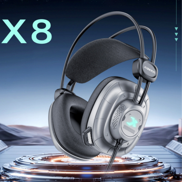 Tai nghe Gaming Xiberia X8 Virtual 7.1 Lighting Iron Grey