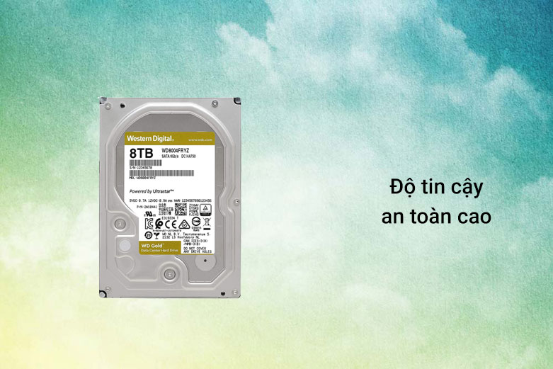 Ổ cứng WD HDD GOLD 8TB 3.5" Sata3 256MB WD8004FRYZ