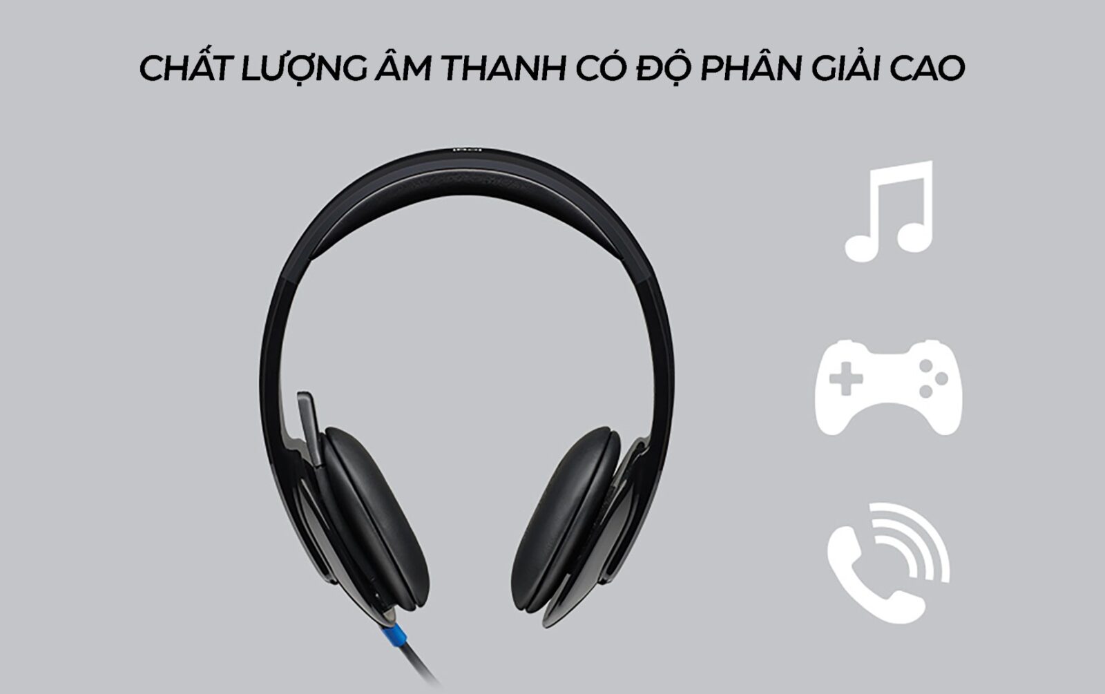 Tai nghe H540 có dây Logitech - giá tốt tại Trường Thịnh Telecom TP HCM