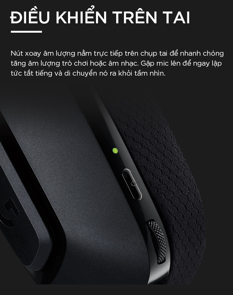 HEADSET Logitech G535 LIGHTSPEED WIRELESS gaming/đen (BLACK) - ảnh 5