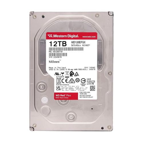 Ổ cứng WD HDD Red Plus 12TB 3.5" SATA 3 WD120EFGX