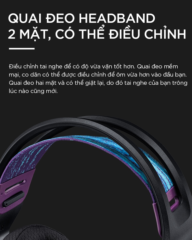 HEADSET Logitech G535 LIGHTSPEED WIRELESS gaming/đen (BLACK) - ảnh 7