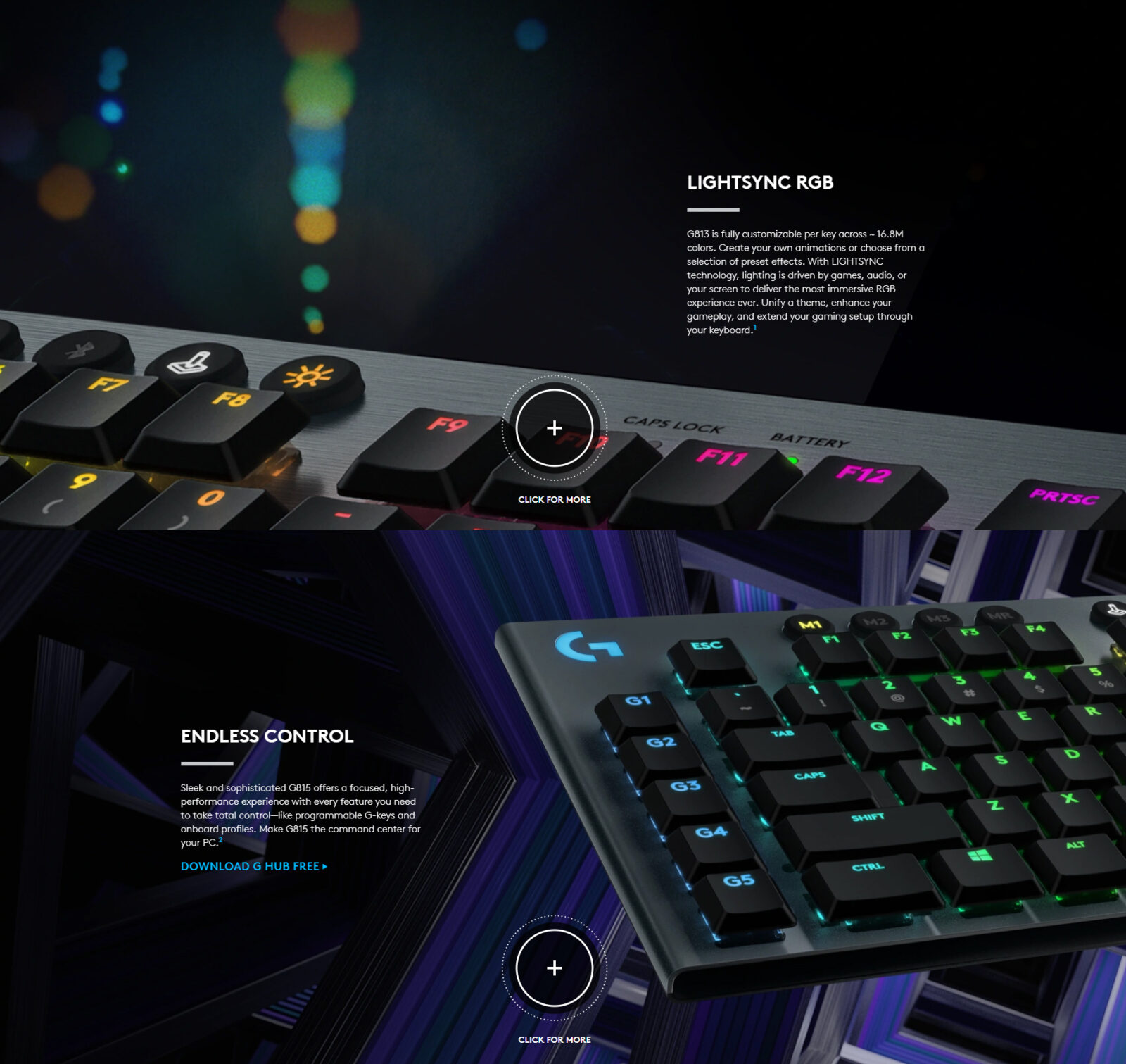 LOGITECH G813 Lightsync RGB Mechanical Gaming Keyboard (GL CLICKY) Lightsync RGB | Lazada PH