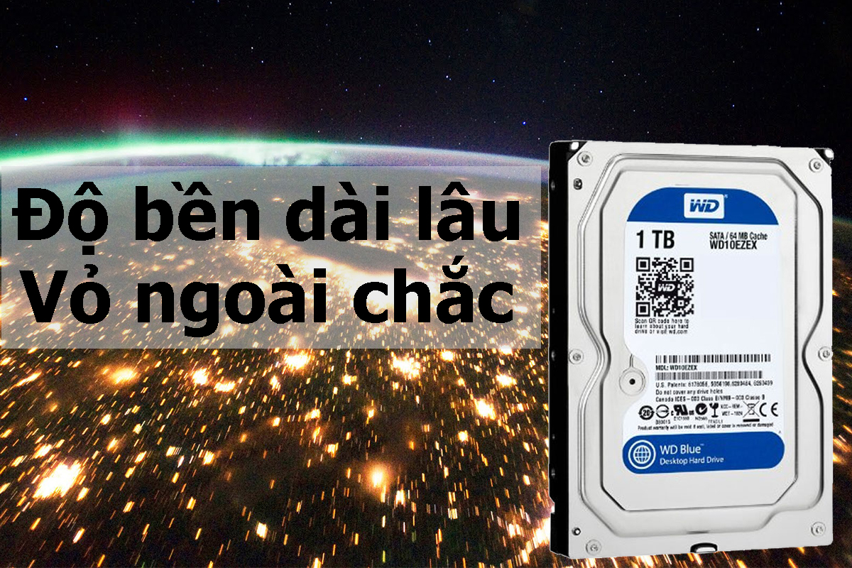 Ổ cứng WD HDD Blue 1TB 3.5" SATA 6Gb WD10EZEX