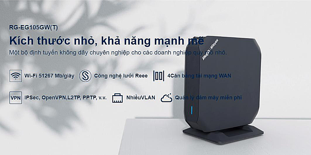 Bộ phát Wifi Ruijie RG-EG105GW(T) đa năng không dây tốc độ lên tới 1267Mbps