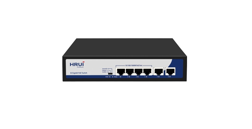 Switch PoE 4 Port 10/100/1000M Hrui HR900-AFG-42N - CHÍNH HÃNG GIÁ TỐT TẠI TRƯỜNG THỊNH TELECOM