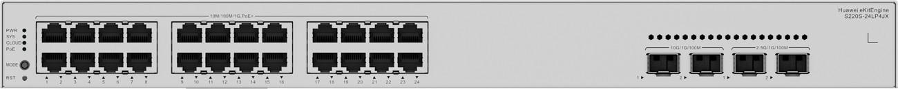 Switch PoE quản lý Layer 2 Huawei S220S-24P4JX
