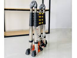 Thang inox rút chữ A Sumika TA280 (chiều cao 2.8m + 2.8m)