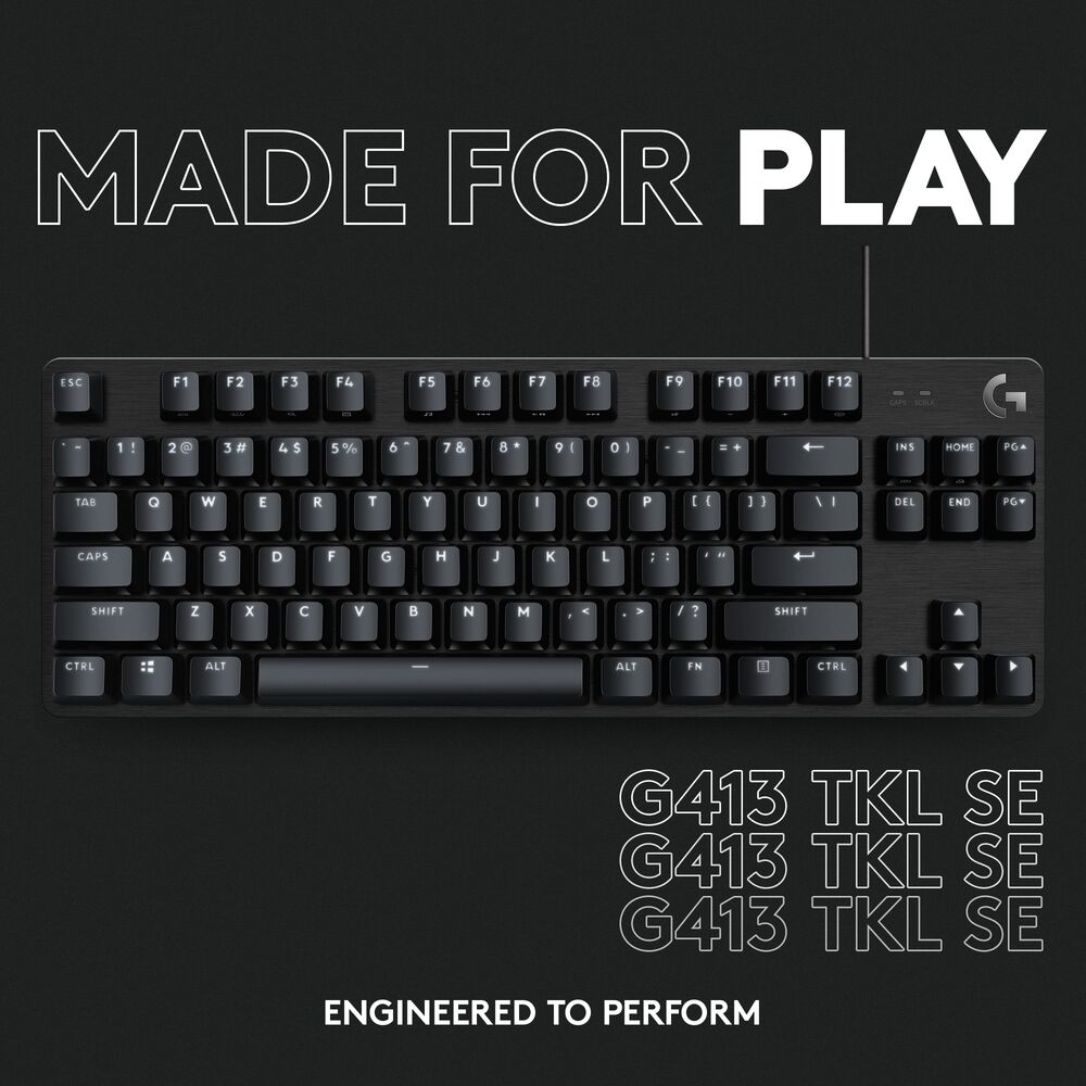KEYBOARD Logitech G413 TKL SE MECHANICAL GAMING – đen (BLACK) - ảnh 7