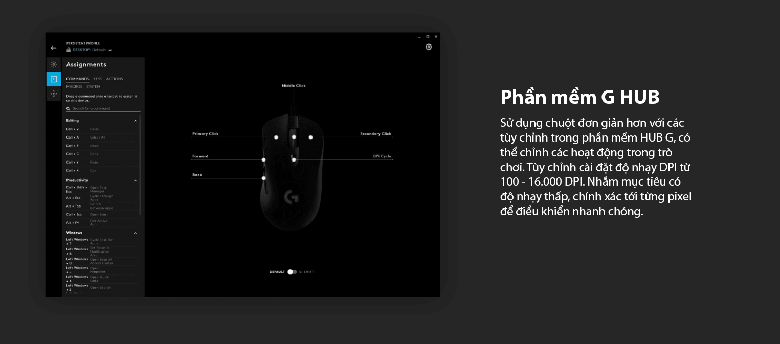 Chuột game Logitech G403 Hero (USB/RGB/Đen) 4