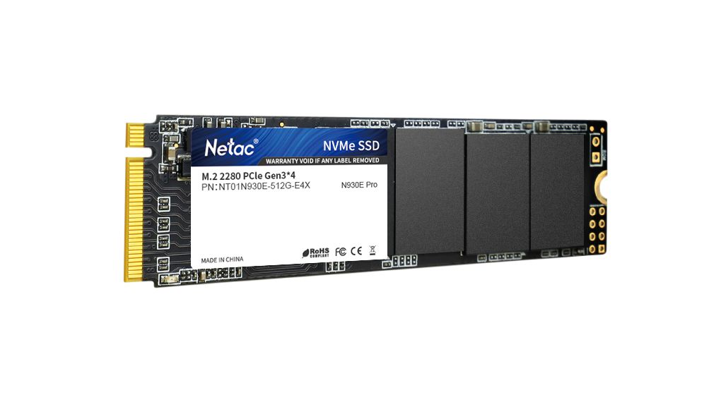 Ổ cứng SSD Netac PCIe 3 x4 M.2 2280 NVMe 512GB NT01N930E-512G-E4X