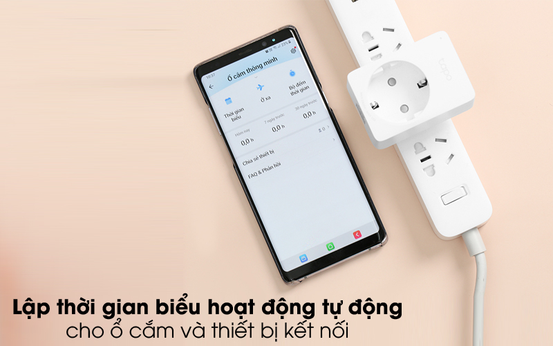 Đặt lịch hoạt động - Ổ Cắm Điện Thông Minh 1 Lỗ TP-Link Tapo P100 Trắng